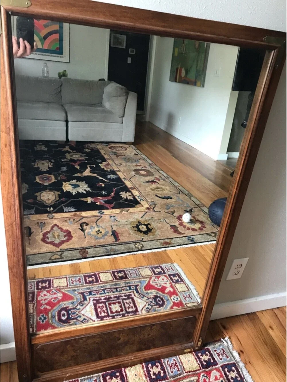 Vintage 1972 Thomasville Stroupe Mirror solid Wood Boho 49